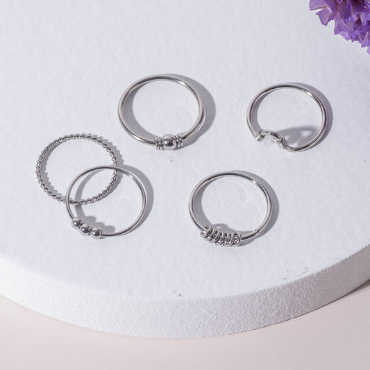 Stainless Steel Fidget Ring Bundle